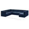 Meridian Furniture Quincy Navy Velvet Modular Sectional