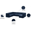 Meridian Furniture Quincy Navy Velvet Modular Sectional