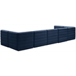 Meridian Furniture Quincy Navy Velvet Modular Sectional