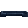 Meridian Furniture Quincy Navy Velvet Modular Sectional
