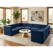Meridian Furniture Quincy Navy Velvet Modular Sectional