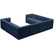 Meridian Furniture Quincy Navy Velvet Modular Sectional