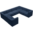 Meridian Furniture Quincy Navy Velvet Modular Sectional