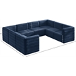 Meridian Furniture Quincy Navy Velvet Modular Sectional