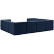 Meridian Furniture Quincy Navy Velvet Modular Sectional