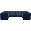 Meridian Furniture Quincy Navy Velvet Modular Sectional