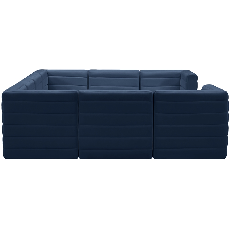Meridian Furniture Quincy Navy Velvet Modular Sectional