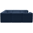Meridian Furniture Quincy Navy Velvet Modular Sectional