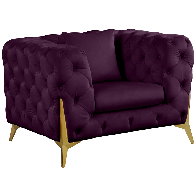 Meridian Furniture Kingdom Purple Velvet Chair