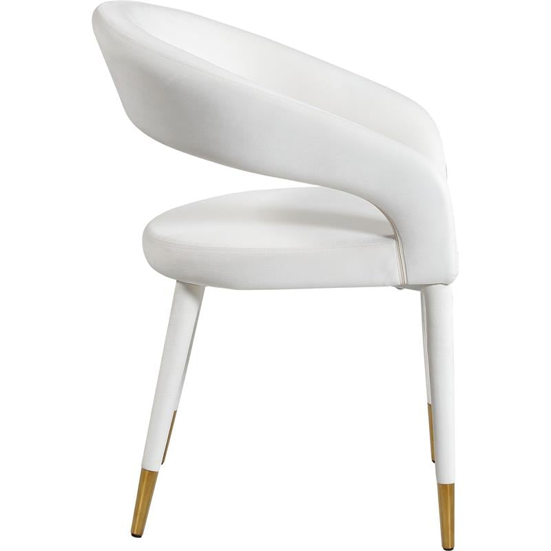 Meridian Furniture Destiny Cream Velvet Dining Chair