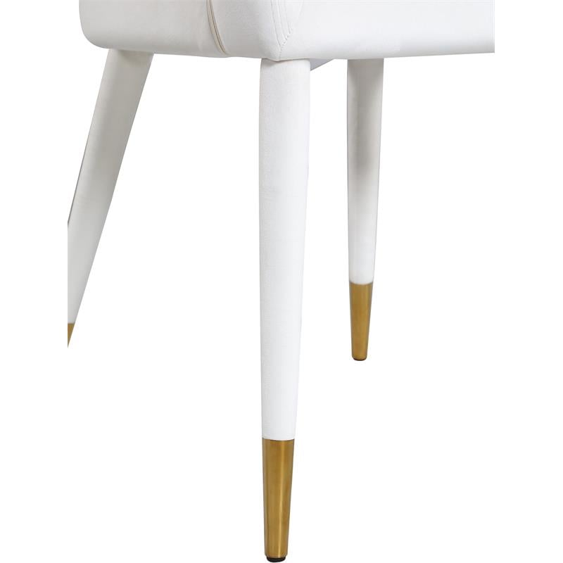 Meridian Furniture Destiny Cream Velvet Dining Chair