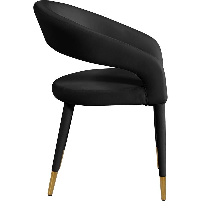 Meridian Furniture Destiny Black Velvet Dining Chair