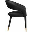 Meridian Furniture Destiny Black Velvet Dining Chair