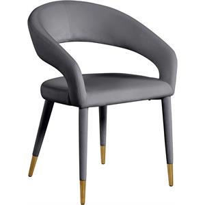 Meridian Furniture Destiny Grey Velvet Dining Chair