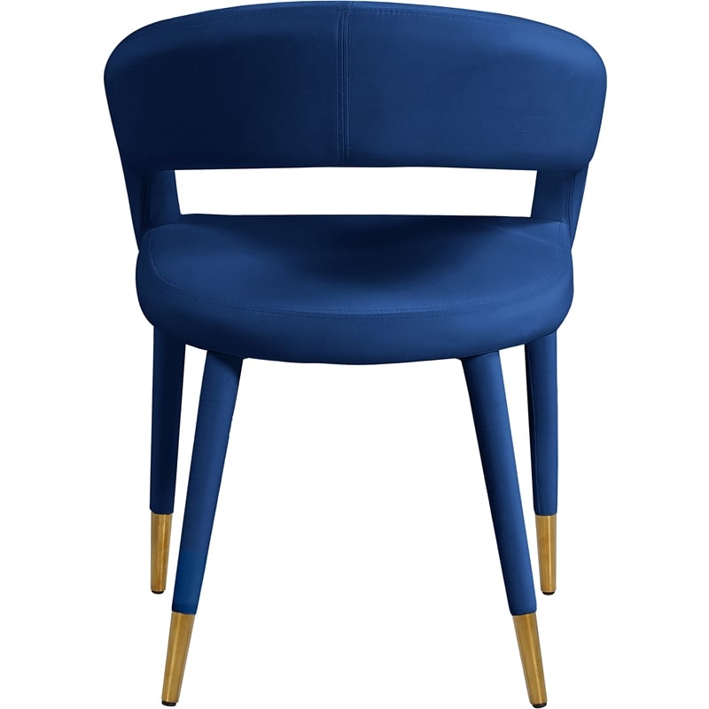 Meridian Furniture Destiny Navy Velvet Dining Chair