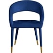 Meridian Furniture Destiny Navy Velvet Dining Chair