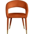 Meridian Furniture Destiny Cognac Velvet Dining Chair