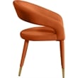 Meridian Furniture Destiny Cognac Velvet Dining Chair