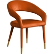 Meridian Furniture Destiny Cognac Velvet Dining Chair