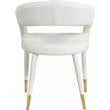 Meridian Furniture Destiny Off White Cream Vegan Leather Dining Chair