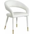 Meridian Furniture Destiny Off White Cream Vegan Leather Dining Chair