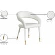 Meridian Furniture Destiny Off White Cream Vegan Leather Dining Chair