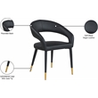 Meridian Furniture Destiny Black Vegan Leather Dining Chair