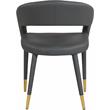 Meridian Furniture Destiny Grey Vegan Leather Dining Chair