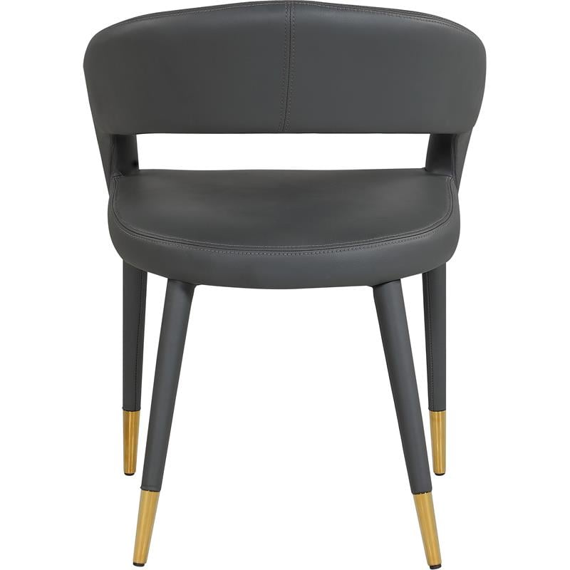 Meridian Furniture Destiny Grey Vegan Leather Dining Chair