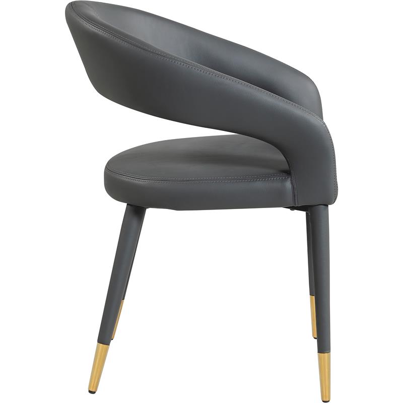 Meridian Furniture Destiny Grey Vegan Leather Dining Chair