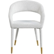 Meridian Furniture Destiny Cream Boucle Fabric Dining Chair