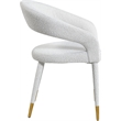 Meridian Furniture Destiny Cream Boucle Fabric Dining Chair