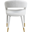 Meridian Furniture Destiny Cream Boucle Fabric Dining Chair