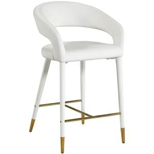 Meridian Furniture Destiny Cream Velvet Stool