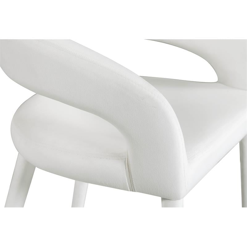 Meridian Furniture Destiny Cream Velvet Stool