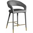 Meridian Furniture Destiny Grey Velvet Stool