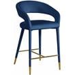 Meridian Furniture Destiny Navy Velvet Stool