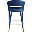 Meridian Furniture Destiny Navy Velvet Stool