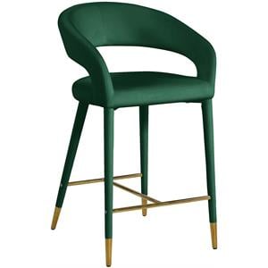 Meridian Furniture Destiny Green Velvet Stool