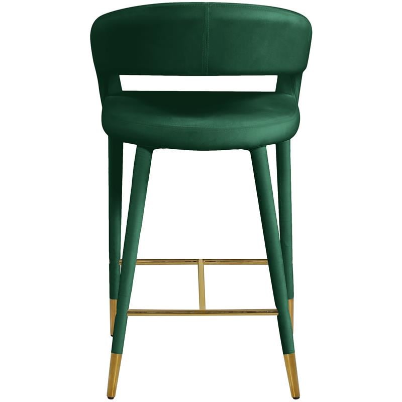 Meridian Furniture Destiny Green Velvet Stool