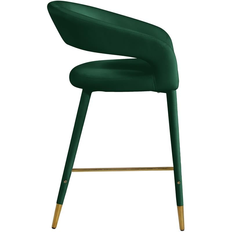 Meridian Furniture Destiny Green Velvet Stool