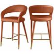 Meridian Furniture Destiny Cognac Velvet Stool