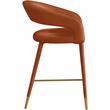 Meridian Furniture Destiny Cognac Velvet Stool