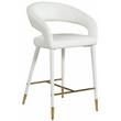 Meridian Furniture Destiny Off White Cream Vegan Leather Stool