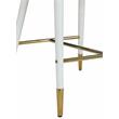 Meridian Furniture Destiny Off White Cream Vegan Leather Stool