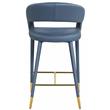 Meridian Furniture Destiny Navy Vegan Leather Stool