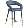 Meridian Furniture Destiny Navy Vegan Leather Stool