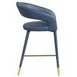 Meridian Furniture Destiny Navy Vegan Leather Stool