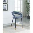 Meridian Furniture Destiny Navy Vegan Leather Stool