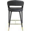 Meridian Furniture Destiny Black Vegan Leather Stool
